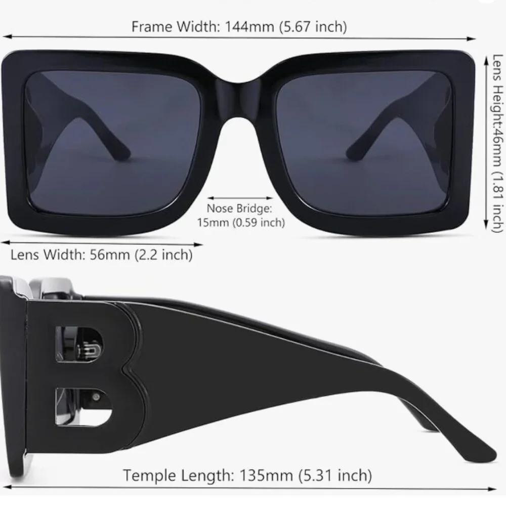 🎉Back in Stock!! Trendy 2024 Oversized Square Sunglasses